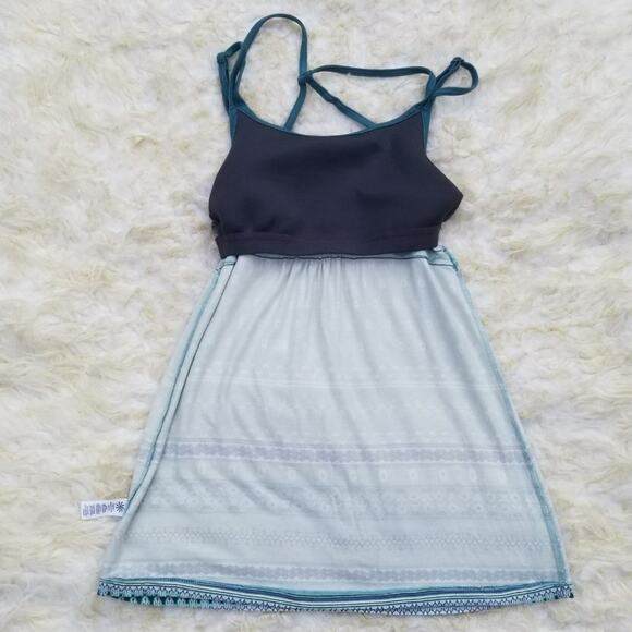 Strappy Back Yoga Tanktop Athleta Empire Cami Size XS Green Blue Athleisure Top - Picture 8 of 10